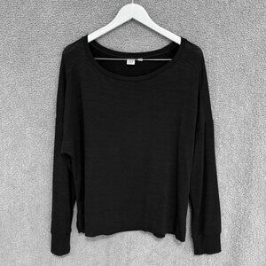 Gap Raglan Sleeve Softspun long sleeve t-shirt Black Large